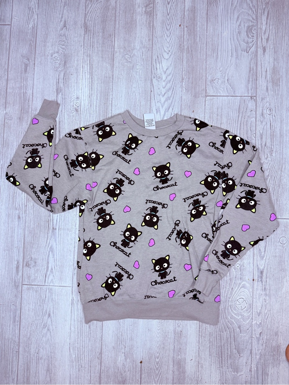 Chococat long sleeve crew neck Sweatshirt pull over shirt hello kitty Sanrio xs